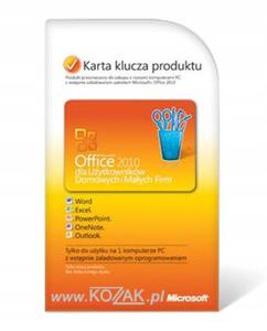 Microsoft Office 2010 PL PKC Home and Business - 2871589200