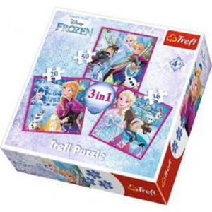 Puzzle 3w1 - Zimowa magia - Frozen - 2862527437