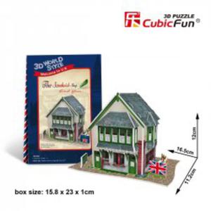 Puzzle 3D Domki wiata Wielka Brytania SANDWICH SHOP - 2862528499