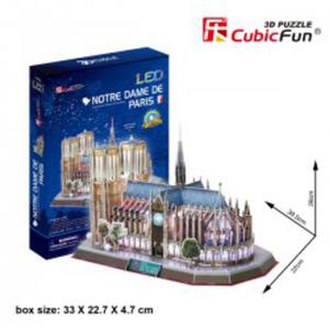 Puzzle 3D Katedra NOTRE DAME LED - 2862528516
