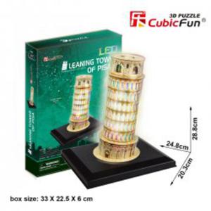 Puzzle 3D KRZYWA WIEA W PIZIE LED - 2862528526