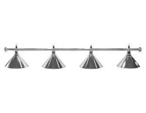 Lampa bilardowa Elegance 4 klosze srebrne - 2825621456