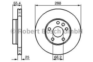 tarcza hamulcowa Bosch - przd - 2829826276