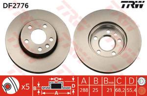 tarcza hamulcowa TRW - przd - 2829828268