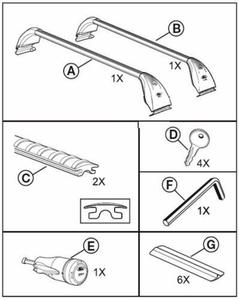 baganik dachowy Ford Focus - belki poprzeczne - 1767840 - 2829829289