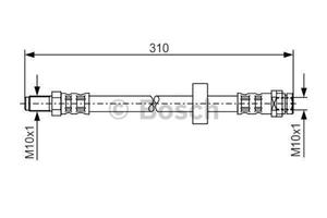 przewd hamulcowy Mondeo Mk3 - o tylna - Bosch - 2829829340