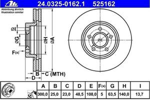 tarcza hamulcowa ATE PowerDisc - przd 300mm - 2829829343