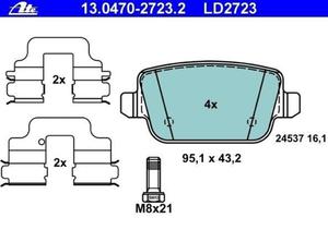 klocki hamulcowe ATE Ceramic - kpl. ty - 2829829382