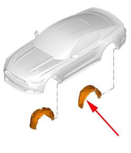 nadkole plastikowe Ford Mustang - orygina  - 2855308039