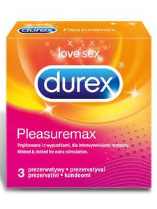 Durex Pleasuremax - z wypustkami (3 szt.) - 3 szt.