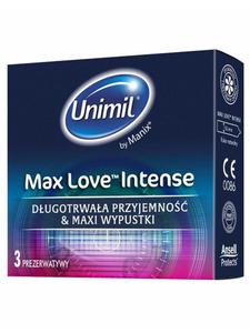 Unimil Max Love Intense - dugotrwaa przyjemno & maxi wypustki (3 szt.) - 2857474021