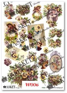 Papier do decoupage Asket W 006 Z bratkami za pan brat - 2850354713