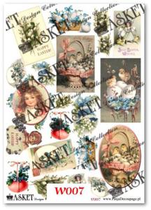 Papier do decoupage Asket W 007 Wielkanocne impresje - 2850354714