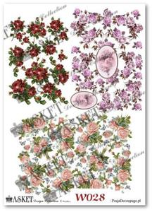 Papier do decoupage Asket W 028 Ryczkowy mix mini II - 2850354733