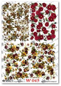 Papier do decoupage Asket W 045 Kwiatuszkowy mix - 2850354747