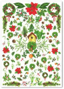 Papier do decoupage Ferrario 027 Boonarodzeniowe stroiki - 2850355069