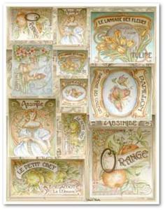 Papier do decoupage Ferrario 301 W stylu ART DECO - 2850355089