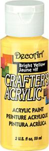 Farba akrylowa DecoArt Crafter's Acrylic BRIGHT YELLOW 59ml DCA49