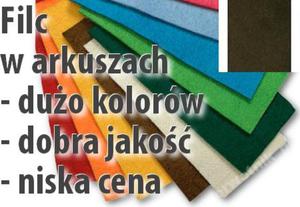 Filc arkusz DECORA brzowy ciemny 20x30 - 2850356150