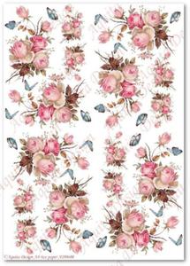 Papier ryowy do decoupage Aquita AD0600 Re vintage i motyle - 2868332242