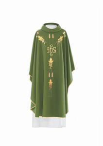 Ornat haftowany symbolami eucharystycznymi. - 2859960457