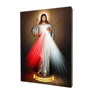 Obraz religijny na desce lipowej, Jezus Miosierny - 2859961850