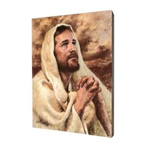 Obraz religijny na desce lipowej, Jezus w modlitwie - 2859961857