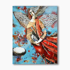 Nowoczesny obraz religijny plexi, Anio z gobkiem, abstrakcja - 2859961919