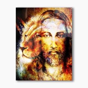 Jezus-Lew Judy, nowoczesny obraz religijny plexi - 2859961929