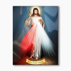 Jezus Miosierny, nowoczesny obraz religijny plexi - 2859961931