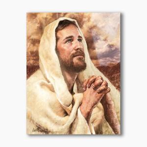 Chrystus w modlitwie, nowoczesny obraz religijny plexi - 2859961936