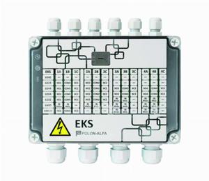Element kontrolno-sterujcy 4 wyjcia przekanikowe z izolatorem zwar EKS-6004 (tylko dla linii dozorowych w trybie 6000) - 2827619438