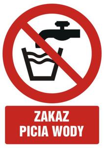 Znak: Zakaz picia wody