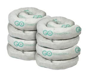 Sorbent olejowy (rkawy sorpcyjne) GREEN OCEAN pochaniajce oleje wymiar 12,5cm x 3 m / 4 sztuki, pochaniaj 144 L - 2860916339