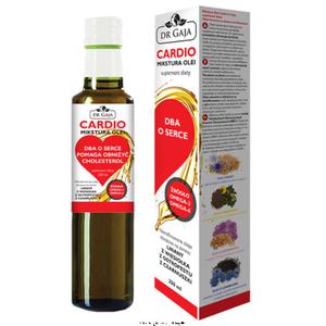 Mikstura Olei CARDIO Dr Gaja olej lniany, z wiesioka, z czarnuszki, z ostropestu, suplement diety 250 ml - 2853143117