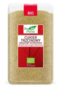 Cukier trzcinowy brzowy Demerara BIO 1 kg - BIO PLANET - 2873205437