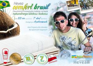 Materac lateksowo-kokosowy Hevea Brasil 200x140 gwarancja zadowolenia! - 2822792247