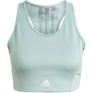 Stanik sportowy damski adidas 3-Stripes Sport Bra Top zielony - 2860454902