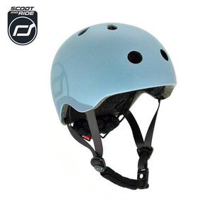 SCOOTANDRIDE Kask S-M dla dzieci 3+ Steel - 2860452411