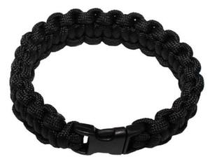 Bransoletka survivalowa "Paracord" szer. 1,9cm, zapicie Fastex, CZARNA