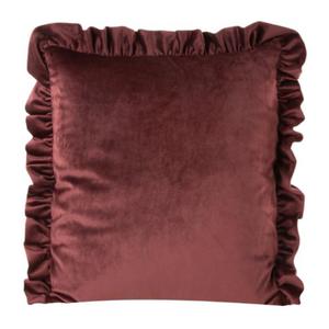 Poszewka na poduszke 45X45 Z FALBAN VELVET 25 CZE - 2872959917