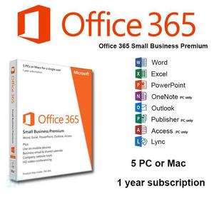 Microsoft Office 365 Small Business 5PC BOX-PKC PL - 2859217264